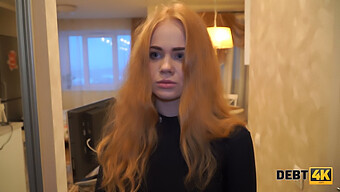 Redhead Beauty Rose Wild Struggles With Payments After Purchasing A Large Tv In This Homemade Video