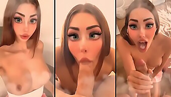 Genç Esmer Genç, Ev Yapımı Hentai Videosunda Spermi Yutuyor