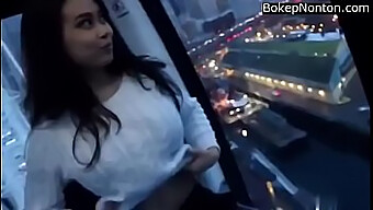 Stunning Young Indian Woman Reveals Her Large Breasts In A Public Setting.