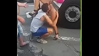 Open-Mouth Kisses And Sucking On Pussy In Public