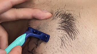 Shaving A Brunette'S Bush Before Intense Oral And Penetration