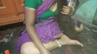 Tamil Mature With Small Breasts Ejaculates On Herself