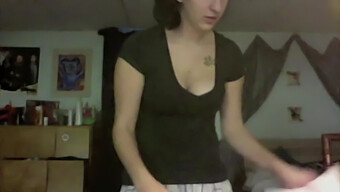 College Coed'S Amateur Striptease In Dorm Room