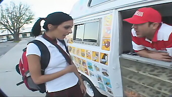 Brunette Teen Trades Sex For Ice Cream In Hd Video