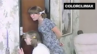 German Teen Trio In Retro Pigtail Threesome