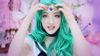 Sailor Neptune Cosplay Beckii Cruel Yang Mempesona Membuat Penonton Terpesona