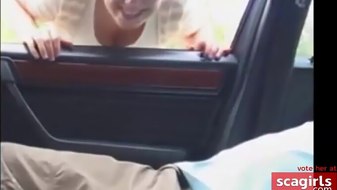 Amateur Couple Engages In Car Sex Featuring Breast Fondling