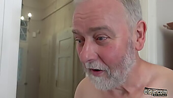 Old Man With White Hair Enjoys Sex With Horny Teen Who Craves His Shaft