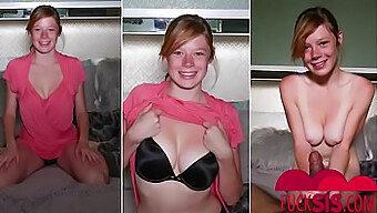 Redhead Mia Collins Enjoys Giving Oral Sex