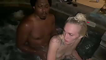 Interracial Comedy In A Steamy Hot Tub With Blonde Beauty Victoria Gracen And Daddy Panda